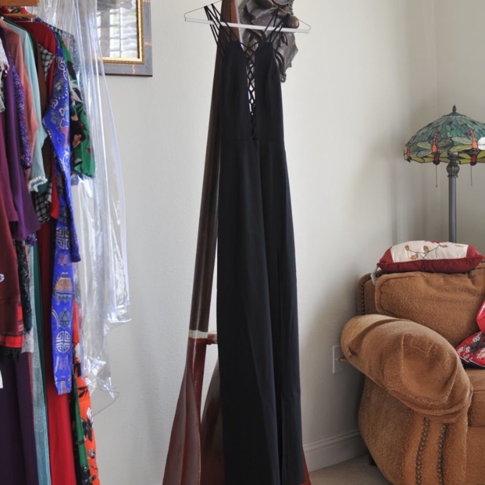 Black maxi dress